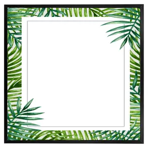 Botanical border (Picutre Frame) / 20x20" / White