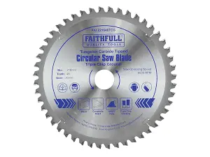 Faithfull  TCT Circular Saw Blade Triple Chip Ground 216 x 30mm x 48T NEG FAIZ21648TCG