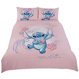 Lilo & Stitch Aloha Duvet Cover Set Dusty Pink (Double)