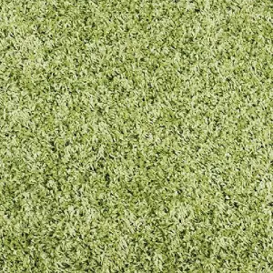 Green Thick Shaggy Rug - California - 140x200cm (4'6" x 6'6")