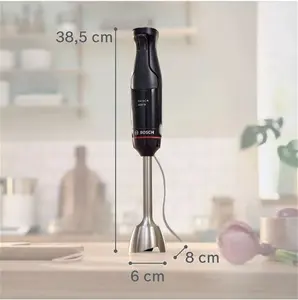 Bosch Series 4 Ergomaster Pressure Controlled 2-In-1 Hand Blender With Chopper, Black