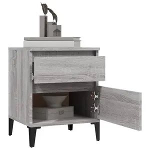 Berkfield Bedside Cabinets 2 pcs Grey Sonoma 40x35x50 cm