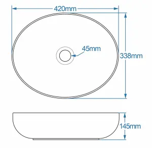 KEENWARE OVAL VANITY COUNTERTOP BASIN