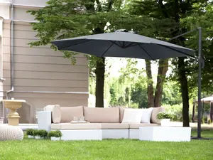 Cantilever Garden Parasol 3 m Dark Grey SAVONA