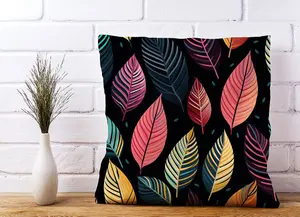 Colourful Leaves Pattern Cushions 60cm x 60cm