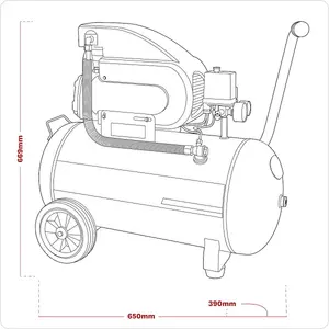 Sealey Air Compressor 50L Direct Drive 2hp SAC5020A