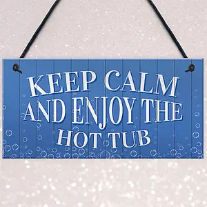 Funny Hot Tub Sign Hanging Garden Shed Summerhouse Decking Shed Sign Family gift