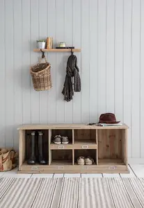 Garden Trading Chedworth Welly Locker Shoe Storage Unit Natural Wooden Spruce