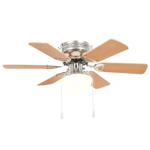 Syliva 82cm Ceiling Fan with Light Kit Light Brown