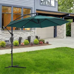 Oakland 300cm Cantilever Parasol Green