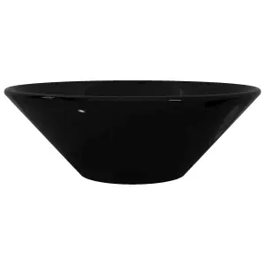 Ceramic Bathroom Sink Basin Black Round