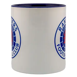 Rangers FC Crest Mug White/Blue/Red (One Size)