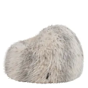 Icon Kids Faux Fur Fluffy Bean Bag Chair Snow Leopard