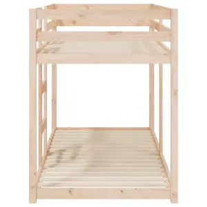 Cullompt Harriet Bee Bunk Bed 90x200 Cm Solid Wood Pine Brown / 80 x 200 cm