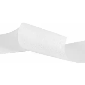 38mm Flat Elastic Band Stretchable Elastic Cord Stretch Strap, White - 5 metres