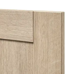 GoodHome Alpinia Matt light oak effect Shaker Larder/fridge Cabinet door (W)500mm (H)1287mm (T)18mm