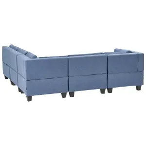 Corner Sofa UNSTAD Blue Fabric Left Hand