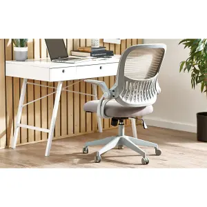 Stylish Grey Mesh Back Office Chair