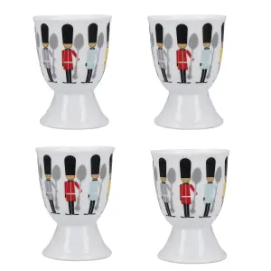 KitchenCraft 4-Piece Novelty Ceramic Egg Cup Set