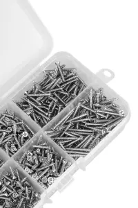 800Pcs M2 Flat Head Self Tapping Screws Kit for Hardware Assembly