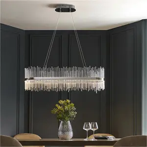 Hanging Ceiling Pendant Light - Chrome Plate & Clear Glass - 47W LED (Smd 2835) Warm White