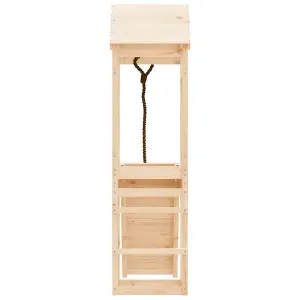 Berkfield Playhouse with Climbing Wall Solid Wood Pine