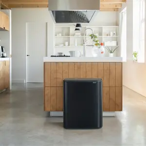 Brabantia Bo 30 Litre + 30 Litre Touch Bin with Two Inner Buckets Matt Black / 60