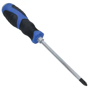 PH2 x 125mm Phillips Premium Screwdriver Magnetic Hardened Tip + Rubber Grip