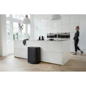 Brabantia Bo 30 Litre + 30 Litre Pedal Bin with Two Inner Buckets Matt Black