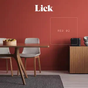 Lick Red 02 Matt Emulsion paint, 2.5L