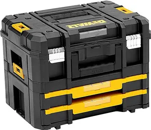 Dewalt TStak Combo II + IV Power Tool Storage Box + Drawer Case 2 Shallow Draws