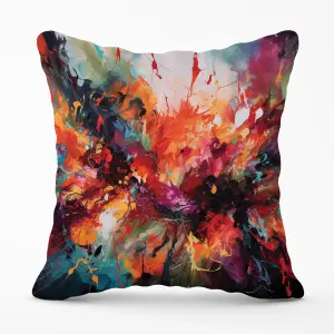 A Vibrant Abstract Painting Of Halloween Cushions 60cm x 60cm