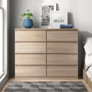 Braunstein 8 Drawer Chest Of Drawers Sonoma Oak