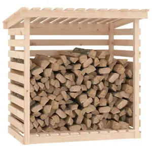 Berkfield Firewood Rack 108x73x108 cm Solid Wood Pine