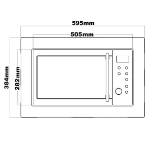 Black Integrated Microwave Oven, Built-in 900W 25L, Digital Display- SIA BIM25BL