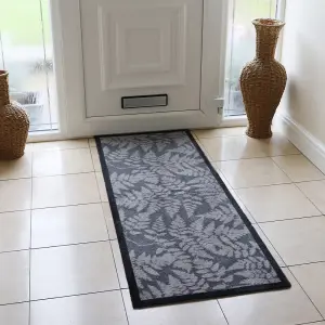 JVL Mega Machine Washable Doormat and Runner, Fern