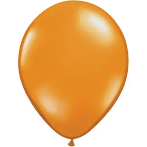 Qualatex 11 Inch Round Plain Latex Balloons (100 Pack) Mandarin Orange (One Size)