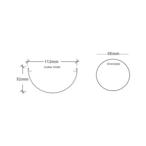 Black Round Gutter Running Outlet, Freeflow 112mm Rain Water Systems