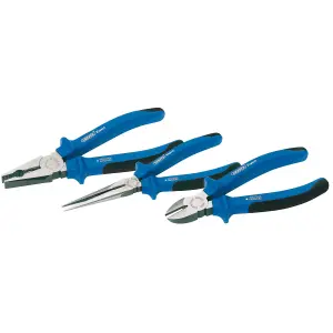 Draper Heavy Duty Soft Grip Pliers Set 3 Piece 69289