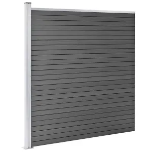 Berkfield Fence Panel WPC 175x186 cm Black