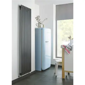 1800mm (H) x 550mm (W) -Anthracite Vertical Radiator (Berlin) - Single Panel - (1.8m x 0.55m) - Depth 52mm