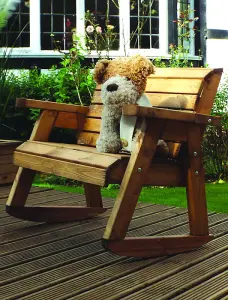 Little Fella's Bench Rocker, Children's Wooden Garden Furniture - W93 x D62 x H81 - Fully Assembled