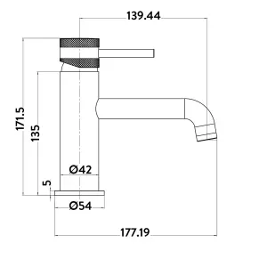 Thermostatic Shower, Basin Tap & Bath Filler Including Basin Waste Solid Brass - Matt Black