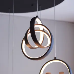 Anson Lighting Milo Sand Black Integrated LED Ceiling Pendant