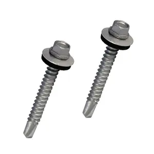 100 x Roofing Screws for Metal Sheets & Cladding Self Drill 55 x 51mm Hex Head