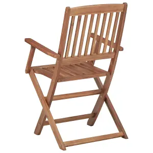 Berkfield Folding Outdoor Chairs 8 pcs Solid Acacia Wood