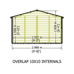 Garden Value 10 ft. W x 10 ft. D Overlap Apex Wooden Shed No