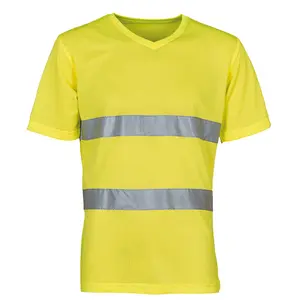 Yoko Mens Hi-Vis Lightweight V Neck T-Shirt