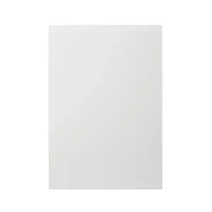 GoodHome Garcinia Integrated handle Gloss white Tall appliance Cabinet door (W)600mm (H)867mm (T)19mm