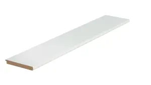 White MDF Rolled edge Window board, (L)2.1m (W)244mm (T)25mm